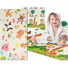 Extralink Double-Sided Educational Play Mat, 150x200 cm, Foldable Animals-Numbers + Bag