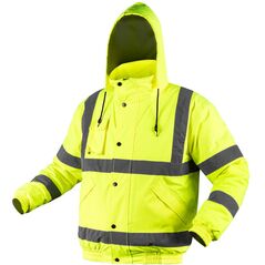 Kurtka robocza ostrzegawcza, lekko ocieplana, bomberka, żółta, rozmiar XXXL