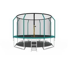 Trampolina ogrodowa Funfit Trampolina Ogrodowa Premium dla dzieci 374cm (12FT) z Siatką Wewnętrzną i Drabinką