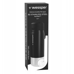 Butelka filtrująca Wessper B2 STAINLESS STEEL Actitex™ 700ml Black (WES276-700-BK_K)