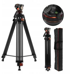 Profesjonalny Statyw Filmowy do Filmowania VIDEO Głowica Olejowa K&F 192cm / KF09.147