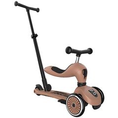 Scoot and Ride HK1 Push and Go 2w1 jeździk i hulajnoga dla dzieci 1-5 lat, kolor: Mocha