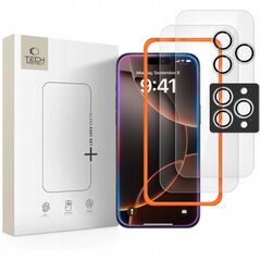SZKŁO HARTOWANE TECH-PROTECT EASY SET+ 3-PACK IPHONE 16 PRO / 17 PRO CLEAR