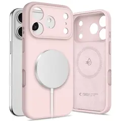 Etui Tech-Protect Silicone MagSafe do Apple iPhone 17 Pro Max Pink Pearl
