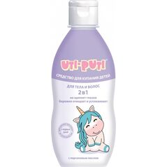 SLABOZANSKIJ MILOVAR UTI-PUTI żel pod prysznic i szampon 2w1 z olejkiem brzoskwiniowym 0+, 200ml