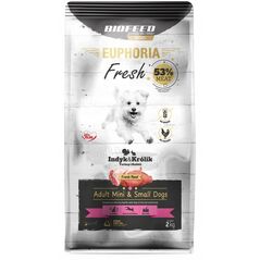 BIOFEED Euphoria Fresh Meat Adult Mini & Small Indyk i Królik 2kg