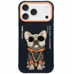 Etui Nimmy Glasses Cool Dog do iPhone 17 czarny