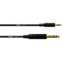 Cordial 3.5 mm stereo male - 6.3 mm stereo male audio cable, 1.5 m