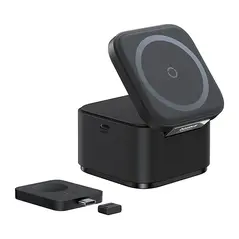 Ładowarka indukcyjna Baseus MagPro 3w1 25W MagSafe do telefonu / smartwatcha / słuchawek czarna