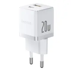 Ładowarka sieciowa Baseus Palm 20W USB-A, USB-C biała