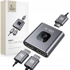 TECH-PROTECT HB07 HUB ADAPTER 2IN1 HDMI 4K 60HZ SPACE GREY