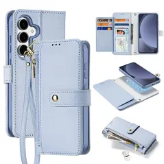 Etui z klapką Dux Ducis Lawa do Samsung Galaxy S25+ Plus z odłączanym portfelem magnetycznym niebieskie