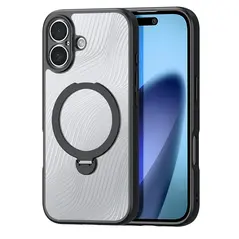 Θήκη DuxDucis Aimo Mag με μαγνητικό δακτύλιο και βάση στήριξης για iPhone 17 – μαύρο