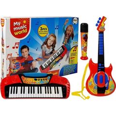 Lean Sport Zestaw Muzyczny 3 w 1 Gitara Keyboard Mikrofon