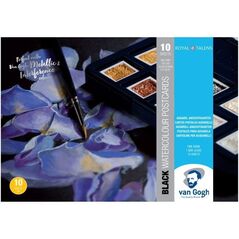 Talens Van Gogh Ακουαρέλες καρτ ποστάλ μαύρο | 10.5 x 14.8 εκ (A6), 360 γρ, 10 φύλλα