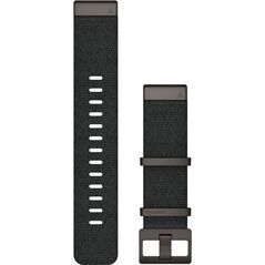 Garmin Pasek materiałowy na nadgarstek QuickFit 22 (czarny wrzos / grafitowa sprzączka) (010-12738-03)