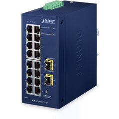 Planet IGS-4215-16T2S-U IP30 Industrial L2/L4 16-Port 10/100/1000T + 2-Port 100/1000X SFP Managed Switch