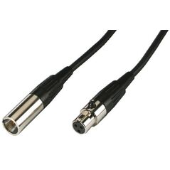 Monacor MCM-500/SW XLR Kabel [1x Mini-XLR-stik - 1x Mini-XLR-tilslutning] 5 m Sort