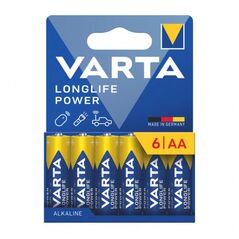 Μπαταρία Alkaline Varta Longlife Power AA LR06 Plastic Free (6 τεμ.) 4008496072033 4008496072033 έως και 12 άτοκες δόσεις
