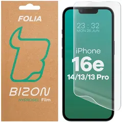 Folia hydrożelowa na ekran Bizon Glass Hydrogel Front do Apple iPhone 16e / 14 / 13 Pro / 13