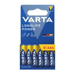 Μπαταρία Alkaline Varta Longlife Power AAA LR03 Plastic Free (6 τεμ.) 4008496072002 4008496072002 έως και 12 άτοκες δόσεις