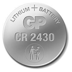 Μπαταρίες GP Λιθίου CR2430, Μπαταρία μίας χρήσης, CR2430, Λιθίου-Διοξειδίου του Μαγγανίου (LiMnO2), 3 V, 2 τεμ., Χρώμιο