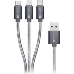 Kabel USB Connect IT USB-A - Lightning 1.2 m Szary (CI-1229)