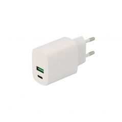 Φορτιστής Τοίχου SEEK TOTI 20W Type-C + USB A, Λευκός