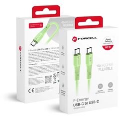 Kabel USB C do USB C Forcell F-Energy QC4.0 PD 3A 60W Silicone 1 m C344 zielony