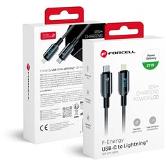 Kabel USB C do Lightning Forcell F-Energy PD 3A 27W Digital 1,2 m C276 czarny