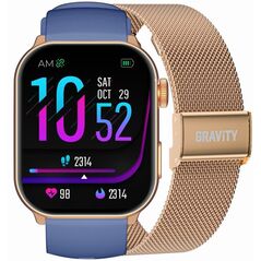 SMARTWATCH UNISEX GRAVITY GT28-8 - ROZMOWY BLUETOOTH, DODATKOWY PASEK (sg037g)