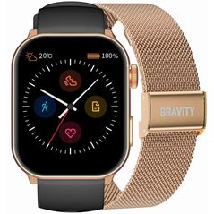 Smartwatch Damski GRAVITY GT28-5 Pasek + Bransoleta Różowe złoto Czarny