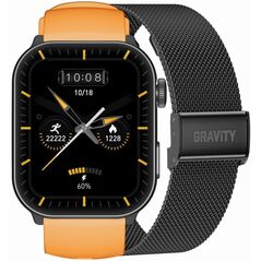 Smartwatch Męski GRAVITY GT28-2 Pasek + Bransoleta Pomarańczowo Czarny