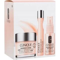 Clinique All About Moisture Surge Kit Set Clinique: Moisture Surge 100H Auto-Replenishing, Hydrating, Cream, For Face, 75 ml + All About Eyes De-Puffing, Soothing, Day & Night, Eye Serum, 15 ml + Moisture Surge, Hydrating, Spray, For Face, 30 ml For Wome