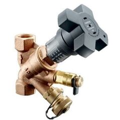 Hydrocontrol VTR, βαλβίδα εξισορρόπησης, DN 15, 1/2GW, μπρούντζος, με βαλβίδα μέτρησης και σφαιρική βαλβίδα