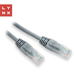 LYNX UTP patch kabel Cat5e, PVC, CCA, 1m, šedý (balení obsahuje 10ks)