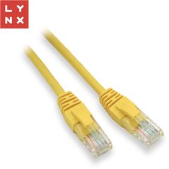 LYNX UTP patch kabel Cat5e, PVC, CCA, 10m, žlutý