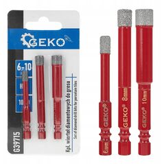 Kpl. wierteł diamentowych do gresu 6-10mm 3el. HEX (150)