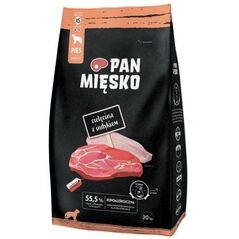 PAN MIĘSKO Cielęcina z indykiem (dorosły) chrupki XS - Karma sucha dla psa - 20kg