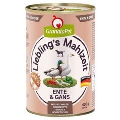 GranataPet Lieblings Mahlzeit kaczka i gęś mokra karma dla psa 800g