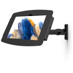 Compulocks Galaxy Tab A8 10.5" Space Enclosure Swing Wall Mount - Befestigungskit (Gehause, Gelenkarm) - Schwenkarm - fur Tablett - verriegelbar - hochwertiges Aluminium - Schwarz - Bildschirmgrosse: 26.7 cm (10.5") - Wandmontage, Thekenbereich - fur