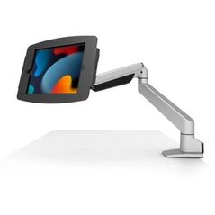 Compulocks iPad Mini 8.3" Space Enclosure Articulating Arm Mount - Befestigungskit (Gelenkarm, Gehause) - fur Tablett - verriegelbar - hochwertiges Aluminium - Schwarz, Silber - Bildschirmgrosse: 21.1 cm (8.3") - Tischmontage, auf Konsole montierbar