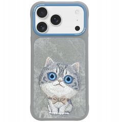 Etui Nimmy Big Eyed Pet 2.0 Cat do iPhone 17 szary