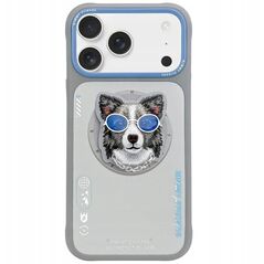 Etui Nimmy Glasses Cool Dog MagSafe do iPhone 17 Pro szary