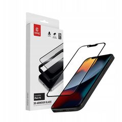 Crong 3D Armour Glass - Szkło hartowane iPhone 16e / iPhone 14 / iPhone 13 / iPhone 13 Pro + ramka instalacyjna