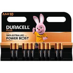 1x10 Duracell Plus Power Boost Micro MN2400 AAA LR03 1,5V