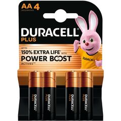1x4 Duracell Plus Power Boost Mignon MN1500 AA LR6 1,5V