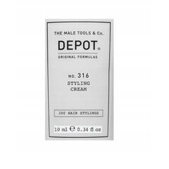 Depot, 300 Hair Stylings No. 316, UV Filter, Hair Styling Cream, Medium Hold, 10 ml For Men