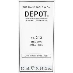 Depot, 300 Hair Stylings No. 313, UV Filter, Hair Styling Gel, Definition & Control, Medium Hold, 10 ml For Men