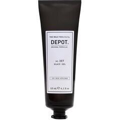 Depot, 300 Hair Stylings No. 307 Black, Botanical Complex, Hair Styling Gel, Temporary Coverage & Volume, Medium Hold, 125 ml For Men